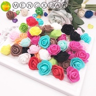 MENGXUAN Christmas Wreath Bear Gift Flower Head Foam Rose Flower