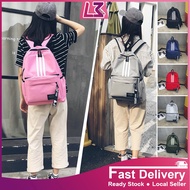Ready Stock Korean Unisex College Men Women Student Style Canvas School Travel Casual Shopping Bag S