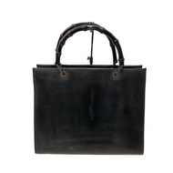 GUCCI handbag handbag_old bamboo leather BLK Direct from Japan Secondhand