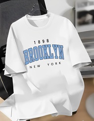 KAOS BROOKLYN NEW YORK LOKAL TERBAIK BAJU PRIA WANITA PREMIUM 30S GAYA KOREA JEPANG KEREN BAGUS ADEM