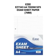 (3PKTS) EZEE EZ7343 A4 Exam Sheet Paper | 70GSM | 50SHEET | 线条纸 X 3PKTS