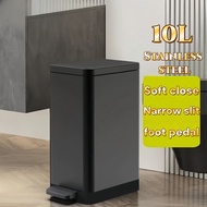 10L/18L stainless square trash bin can with pedal for room office kitchen garbage bin with cover sta