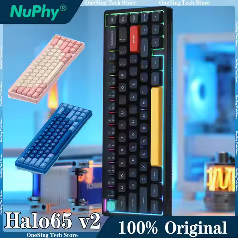 Nuphy Halo65 V2 Wireless Mechanical Keyboard 3Mode Hot Swap Gasket RGB Long Endurance Low Latency Cu