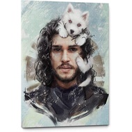 Emin Decor Jon Snow Game of Thrones Art Print TV Poster Canvas Wall Art Print House Stark Winterfell