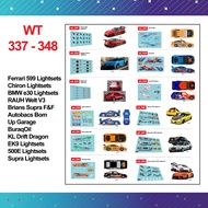 Water Slide Decal wt 337 - 348 HotWheels | No. Plate 510 CITY TURBO PLATE JDM 599XX BUGGATI RAUH BRI