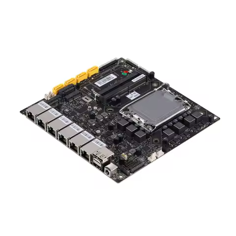 6* I225-V Gigabit Nic Qotom motherboard with 12th/13th Gen Alder Lake-S LGA1700 Core I3 I5 I7 Proces