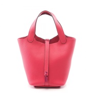 【二手】愛馬仕 HERMES 手提包 Picotin Lock PM Rose Mexico 皮革 Picotin Lock PM Rose Mexico 女士二手 A
