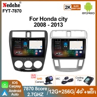 7870 2.7GHZ CPU 10" Android Player for Honda city 2008 -2013 Carplay Android Auto 2k 2000*1200 QLED 