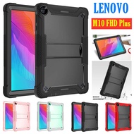 For Lenovo Tab M10 FHD Plus (2nd Gen) TB-X606F/TB-X606X Casing Tablet Kids Case Stand Rugged Shockproof Heavy Duty Hard Cover