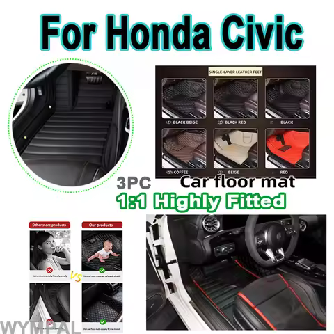 Luxury Floor Mats Car For Honda Civic 6th Ferio EJ EK EM Sedan 1999 2000 Car Floor Mats Car mats int