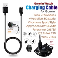 USB Charger for Watch Garmin Fenix 7 7X 7S 6 6X 6S Forerunner 245 955 945 Venu 2 Smartwatch Charger Charging Cable