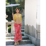 One Piece Skirt Apron Japanese Ethnic Skirt Malaysia Lady Pansy Skirt Yunnan Thai Lace Skirt Myanmar