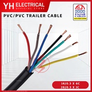 FAJAR 7core PVC/PVC TRAILER CABLE 14/0.3 x 6C + 28/0.3 X 1C (7C) (50METER)