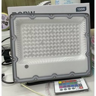 FLOOD LIGHT โคมไฟสปอร์ตไลท์ RGB+W 16สี+สีขาว 220V คุมสีผ่านรีโมท มีขนาด100W/50W/10W