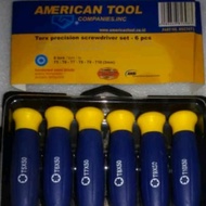 American Tools Screwdriver Set Star 6 Pcs Screwdriver Torx Precision Screwdriver