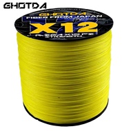 GHOTDA 300M 12 Strands Braided Fishing Line Zero Stretch Floating Fishing Line