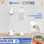 Simplus 2 in 1 Garment Steamer | 2000W | 34g/min Steam | 11-Iron Mode 丨Ironing Board丨Rotatable Handh