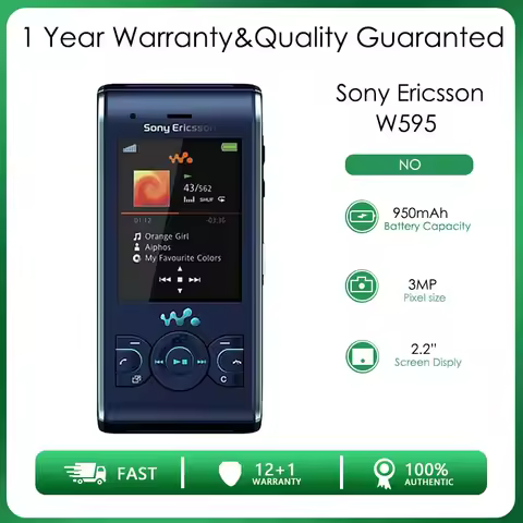 Sony Ericsson W595 Refurbished Original Unlocked 2.2 inches 3.15MP Cell Phone High quality Free ship