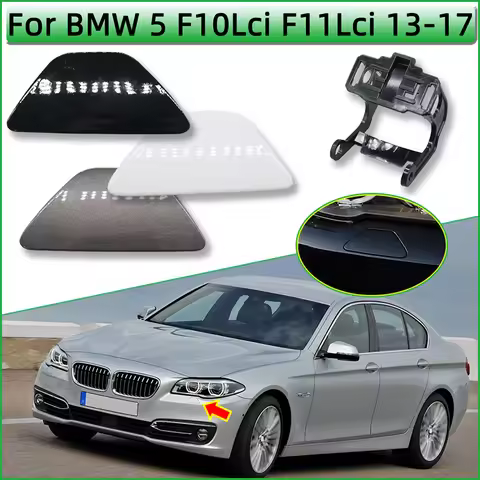 Headlamp Washer Nozzle Cap Spray Cover For BMW 5 Series F10 Lci 2013-2017 520 523 525 528 530 535 55