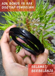 Gelang Akar Bahar Hitam Lentur Original Berkualitas