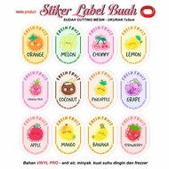 Kawaii Oval Fruit Label Sticker 7x5cm Waterproof Pro Vinyl Material Freezer FF/