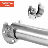 Wardrobe Bracket Heavy Duty Stainless Steel Rod Socket Flange Rod Holder / Shower Curtain Closet Rod