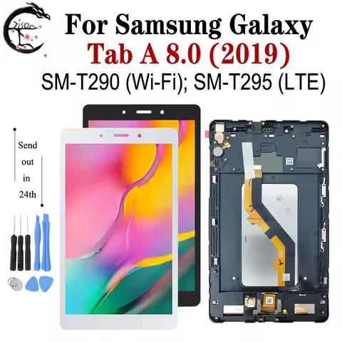 T290 T295 LCD With Frame For Samsung Galaxy Tab A 8.0 2019 SM-T290 SM-T295 Dispaly Screen Touch Pane