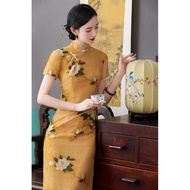 旗袍 旗袍连衣裙 Cheongsam Plus Size Women's Chinese Style Tang Suit Hanfu New Year Clothes New Year Clothes