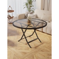 Square Table Leisure Table Glass Table Folding Balcony Rental Room Round Table Small Apartment Simpl