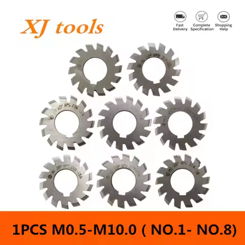 NEW 1PCS M0.5 M0.75 M1 M1.25 M1.5 M2 M2.5 M3 M4 M5-M10 Modulus PA20 Degrees NO.1-NO.8 HSS Gear Milli