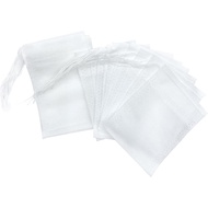 BlingKingdom 100pcs Tea Bags Empty Tea Filter Bags Ground Coffee Bags Safe and Natural Material Coff