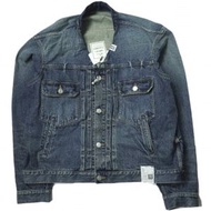MAISON MIHARA YASUHIRO x ROYAL FLASH 23SS 特別訂製 日本製造 無領牛仔夾克 第二版 復刻牛仔夾克 J10BL021 48 靛藍色牛仔夾克 無顏色超大款外套 [