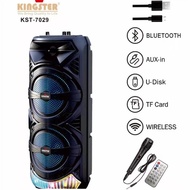 KINGSTER KST-7029 8.5x2 4500w bLUETOOTH SPEAKER with remote and Mic.