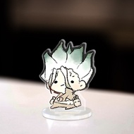 Mini Model Dr. Stone Senku Yuzuriha Ogawa Hyoga Chibi Anime Manga Stone Study Corner Decoration 3cm High