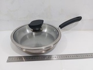 Meyer 美亞 厚底 不銹鋼 煎鍋(24cm) 連玻璃蓋