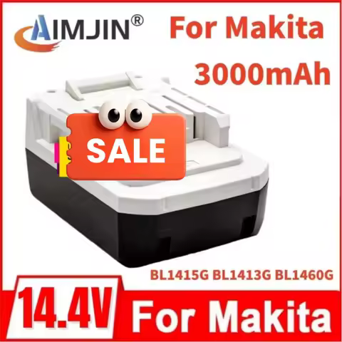 14.4V 3.0Ah Li-Ion Battery Rechargeable Replacement for Makita Models BL1415G BL1413G BL1460G DC18WA