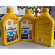 (CLEAR STOCK -POOR PACKING) SHELL AX5 15W40 PREMIUM MINERAL MOTORCYCLE 4T ENGINE OIL -100%ORIGINAL MALAYSIA PACK OIL