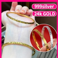 24k gold bracelet 999 silver plated bracelet