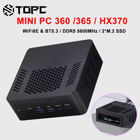 SZBOX TR 9 Ryzen AI7 Pro AI9 365/370 Mini PC DDR5 16GB 500GB 5600Mhz NVME PCIe 4.0x4 WIFI6E BT5.3 Di