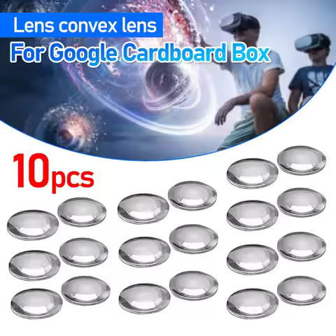 10Pcs Dia 25mm BiConvex Clear Lens Convex Glass Lens For Google Cardboard Box 3D VR Glasses Magnifyi