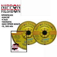 1 PCS Nippon resibon 4" polishing grinding stone 100x6x16..grinding wheel 4 inch