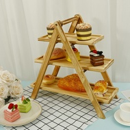 Cupcake Stand 3 Tiers Cupcake Display Stand Wood Ladder Dessert Stand Dessert Table Display for Cupc