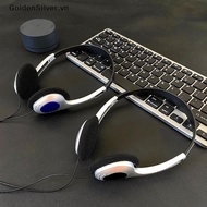 GoldenSilver Personality Retro Headphones Millennium Y2K Style Headset Headset Over Ear Earbud Fashi