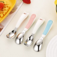 Children Ingot Spoon 316 Stainless Steel Spoon Baby Eating Spoon Feeding Spoon Cute Bear Spoon Spoon