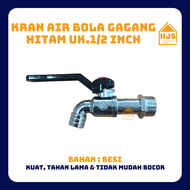 Kran Air Tembok Gagang Panjang HITAM merk CAB 1/2 Inch &amp; 3/4 Inch