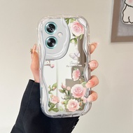 OPPO A79 5G Hp Casing Softcase JZ Mirror Flower 5172 Cream Texture Wavy Edge Sofcase Soft Kesing Sil