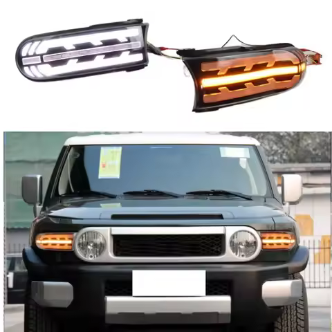 Fj Cruiser 2007 Led Daytime Lights Fit For Toyota Fj Cruiser 2008-2020 2021 Turn Signal Lights Led H