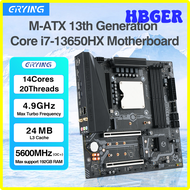 HBGER ERYING เมนบอร์ดคอมพิวเตอร์เล่นเกม DIY พร้อมชุดแกน CPU ออนบอร์ด I7 13650HX DDR5 5600 14C2 0T ชุ