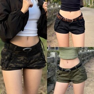 (Pre-Order Product 7 Days) warm_wears-All Cargo Short pants Low-Waist Shorts