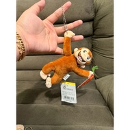 GANTUNGAN [NEW] Curious George carrot newtag doll keychain Original